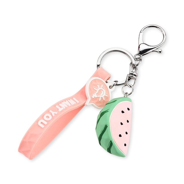 Guardurnaity Soporte para llavero fruta puerta de casa coche llavero portátil bolso decoración colgante joyería niños Ropa, zapatos y accesorios Miscelánea Sandía