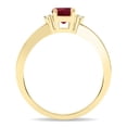 thumbnail image 2 of SZUL Women's Round Shaped Ruby and Diamond Classic Band in 10K Yellow Gold, 2 of 5