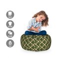 thumbnail image 2 of Abstract Storage Toy Bag Chair, Retro Geometrical Ornaments in Nature Tones, Stuffed Animal Organizer Washable Bag, Large Size, Dark Green Cream, by Ambesonne, 2 of 3