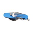thumbnail image 1 of Vajilla para acampar Toystoory utensilios de cocina desmontables acero inoxidable azul, 1 of 6