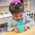 thumbnail image 4 of eZtotZ Made in USA Tough to Tip Learning Cup for Toddler Independent Drinking - BPA Free (Teal, 2 Pack), 4 of 4