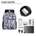 thumbnail image 6 of Single Side Full Backpack 16.1×11.8×4.5in Large Capacity Breathable Shoulder Belt Leisure Simple And Strong Bearing Capacity Zebra Print Style Steelblue_1, 6 of 8