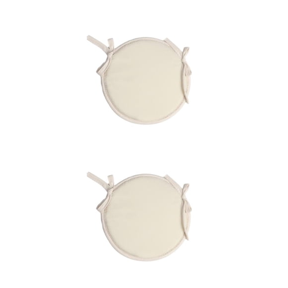 Advancent Cojín de algodón para silla de bistró con lazos - Para máxima comodidad y estilo Cojín para silla de bistró beige beige 2Conjunto