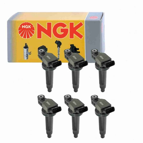 6 pc NGK 48992 Ignition Coils for 00313 1415115 1415115Y 178-8315 2505-240512 313 36-8108 673-1301 88921393 90080-19016 90919-02234 E507C E789 GN10316 GN10536 IC337 UF-267 UF267 UF267T Spark Plug