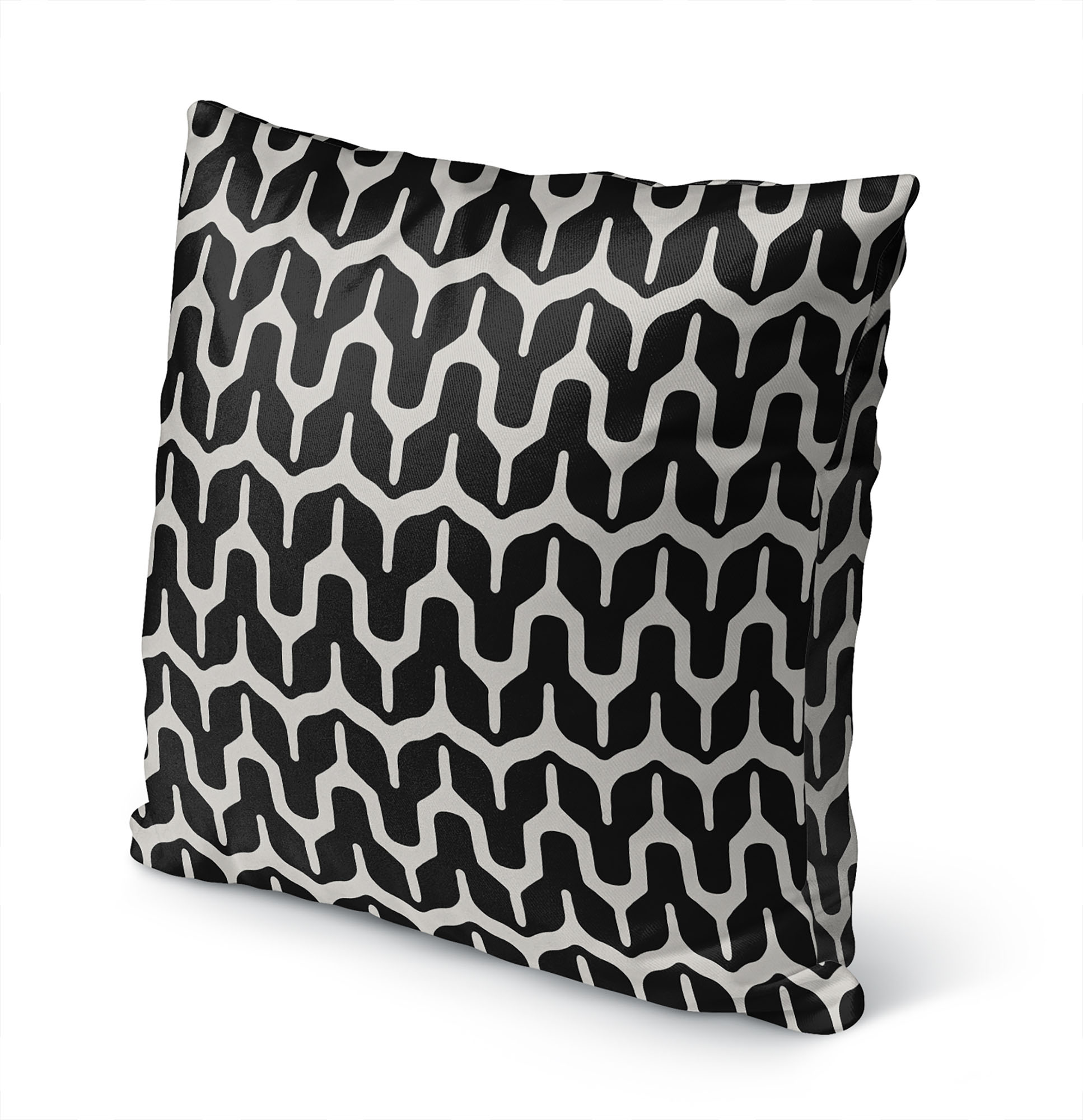 Maria Black and Beige Outdoor Pillow by Kavka Designs - image 3 of 5