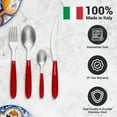 thumbnail image 4 of ARIMI Nilu Italian Stainless Steel 24 Piece Flatware Set - Service for 6 - Red Handle, 4 of 4