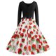thumbnail image 5 of Vestidos Para Mujer Vestidos Casuales Cuello Redondo Cosplay Estampado Manga Larga Cintura Alta Lazo Cinturón Vestido Odeerbi ODB134501, 5 of 9