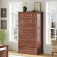 thumbnail image 2 of SereneLounge Farmhouse Dresser 7 Drawer, Vintage Wooden Chest of Drawers, 58.7" Tall Rustic Bedroom Dresser for Storage, Oak Brown, 2 of 7