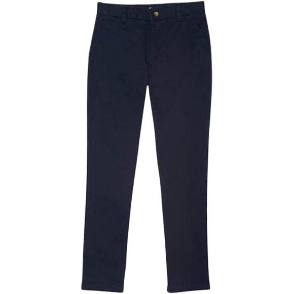 Unizone Uniforms Boy's Adjustable Waist Uniform Pants (5-6) Navy