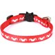thumbnail image 3 of Collar reflectante para mascotas con campana y hebilla de seguridad, resistente y seguro, nailon, colores mezclados, collar para gatos fugitivos (barba rosa, S 1.0 31 cm) Color rosa, 3 of 5