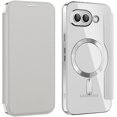 thumbnail image 1 of KOMI Premium PU Leather Wallet Flip Case for Google Pixel 9A - Business Classic Solid Color, Magnetic TPU Shell, Wireless Charging Gray, 1 of 4