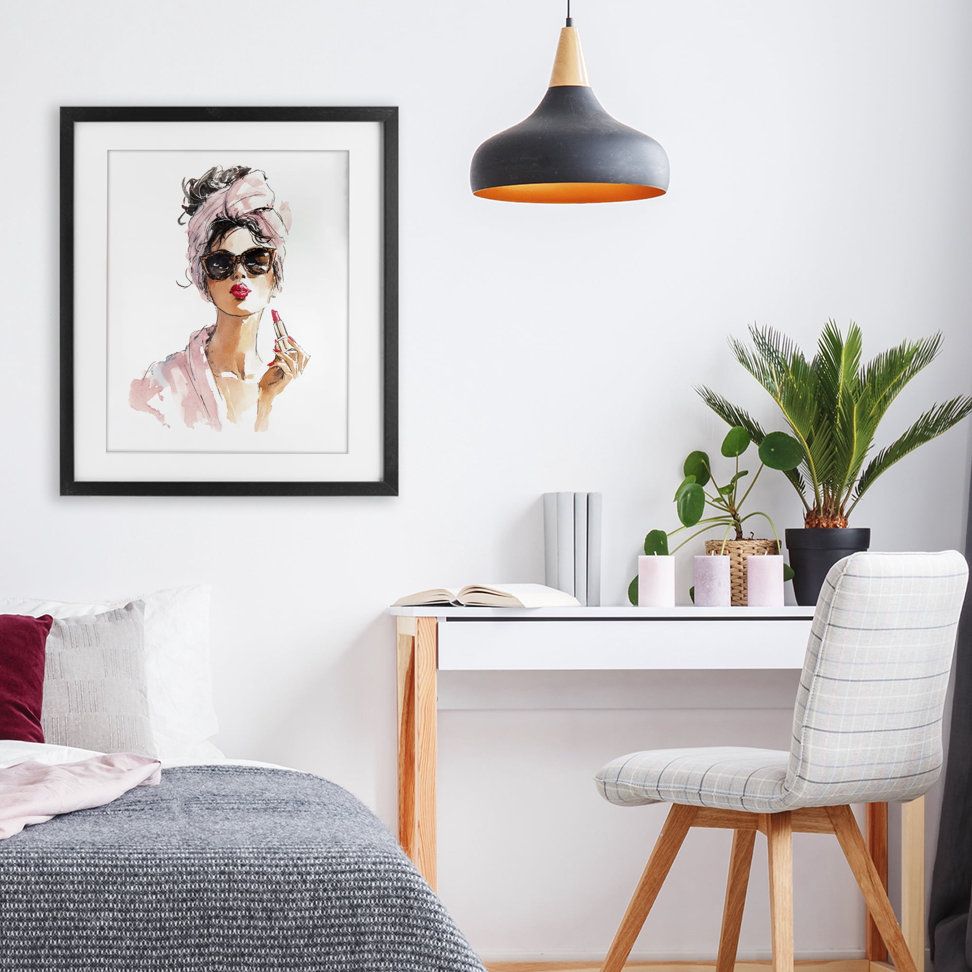 Stupell Industries Velour Secrets Lipstick Black Framed Print Under Glass, design by Svetlana Aleynikova