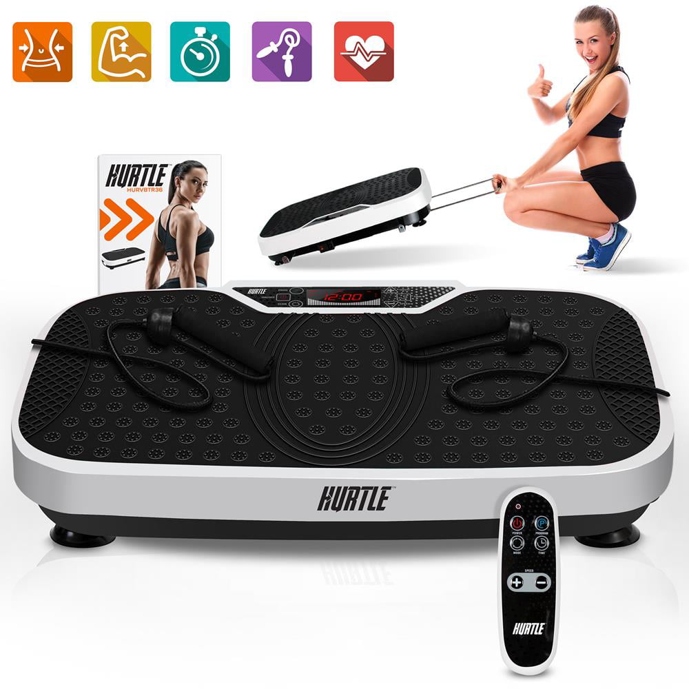 99 Levels-Home&Travel Weight Loss,Toning&Wellness Tengma Vibration Machine Exercise Platform Fitness Whole Body Vibration Plate Trainer Fitness Fit Massage Workout Trainer w/Loop Bands+Remote