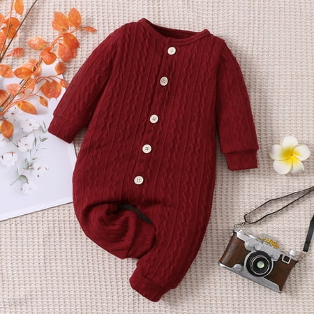 

TOWED22 Bubble Romper Baby Girl Baby Girl Christmas Outfit Sweatshirt Romper Santa Onesie Sweater Top My First Christmas Outfit Fall Clothes Red