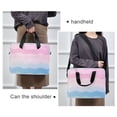thumbnail image 6 of FORMRS 16" Laptop Bag Carrying Sleeve Case with Handle Travel Shoulder Briefcase, Light Pink Stripes, 6 of 8