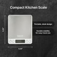thumbnail image 4 of Mavie Compact Stainless Steel Kitchen Scale with Protective Case, 9 Unit Conversions, 3kg Capacity, Blue LCD Backlight, Auto Calibration & Precision Tare for Cooking & Baking, 4 of 8