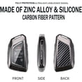 thumbnail image 7 of Key Fob Cover Compatible with Cadillac Lyriq Optiq Vistiq Escalade CT4 CT5 CT6 CTS ATS XT4 2024-2026 Carbon Texture and Metal Car Key Holder Keychain Case Holder Protector, 7 of 7