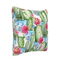 thumbnail image 2 of Bingfone Flowers And Cactus Linen Throw Pillow Covers Cushion Case Pocket Button Vintage Farmhouse Pillowcase For Sofa Couch Bed 16"X16", 2 of 9