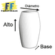 thumbnail image 4 of Maceta de fibra de vidrio marca FIBRAFORMAS modelo Bullet Mini Blanco, 4 of 4