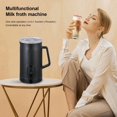 thumbnail image 3 of 4-In-1 Electric Milk Frother 400W 590ml Hot and Cold Milk Foamer Silent Operation Stainless Steel Milk US Plug B, 3 of 8