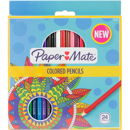 Paper Mate Colored Pencils 24/Pkg-Neon & Metallic (Best Drawing Paper For Colored Pencils)