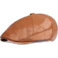 thumbnail image 3 of CoCopeaunts Newsboy Hats for Women Men Retro Adult Red Berets Cabbie Hat Leather Ivy Cap Autumn Winter Driver Caps Newsboy Cap, 3 of 7