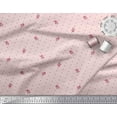 thumbnail image 3 of Soimoi Pink Heavy Canvas Fabric Berries & Dots Print Fabric by the Yard 58 Inch Wide, 3 of 5
