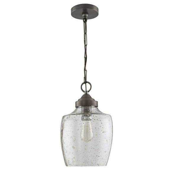 Pewter One-Light Farmhouse Mini Pendant