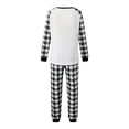 thumbnail image 3 of Christmas Family Matching Pajamas Set Long Sleeve Plaid Tops and Pants Set, 3 of 10