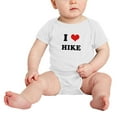 thumbnail image 2 of I Heart Hike Love Sports Fans Funny Baby Rompers Newborn Outfits (White, 3-6 Months), 2 of 5