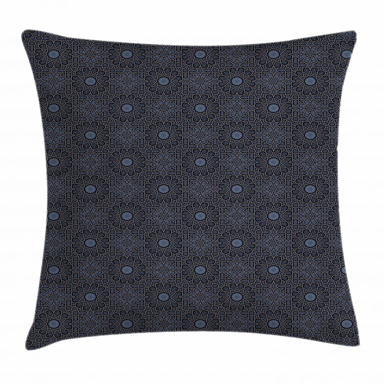 Moroccan Throw Pillow Cushion Cover, Geometric Design with Old Rich