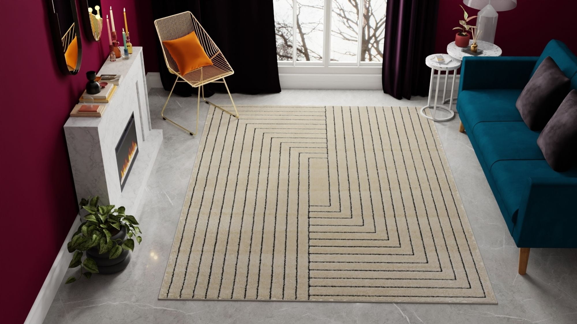 Rugs America Chanai CN95A Contemporary Geometric 9'0" x 12'0" Area Rug