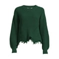 thumbnail image 5 of No Boundaries Juniors' Distressed Chenille Pullover Top, 5 of 5