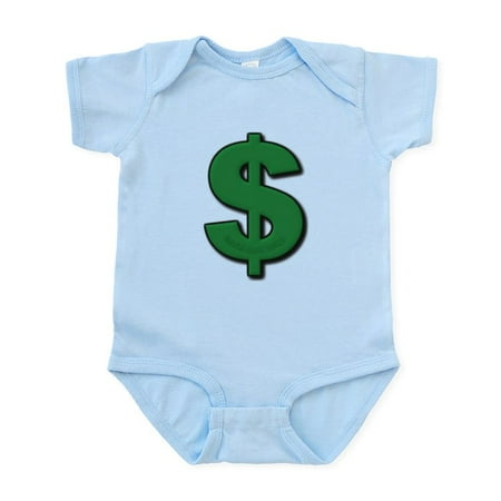 

CafePress - Green Dollar Sign Infant Bodysuit - Baby Light Bodysuit Size Newborn - 24 Months