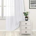 thumbnail image 3 of DWCN White Sheer Curtains Semi Transparent Voile Rod Pocket Curtains for Bedroom and Living Room, 42 x 54 inches Long, Set of 2 Panels, 3 of 6