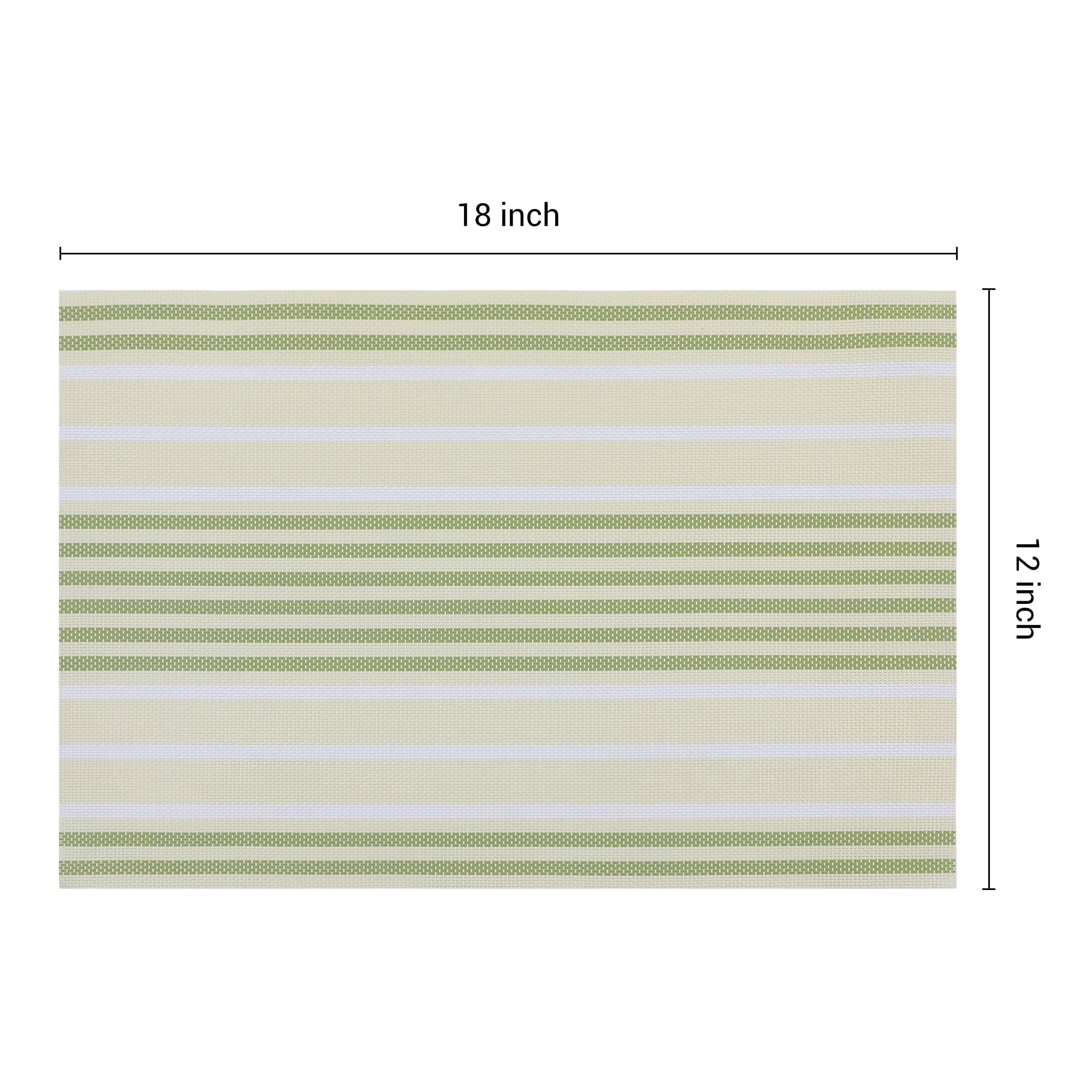 Unique Bargains Place Mat Set of 8 Placemats for Kitchen Table Decor Green