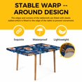 thumbnail image 4 of Christmas Navy Table Cloths for 6 Foot Rectangle Tables, Xmas Cute Elk Winter Leaves Cartoon Snowflake Patio Waterproof Elastic Fitted Tablecloths, Washable Rectangular Table Cover for Camping, 4 of 8