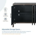 thumbnail image 3 of Aukfa Wood Sideboard Storage Cabinet with 4 Door for Entryway Living Room Hallway,Coffee, 3 of 7