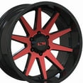 thumbnail image 2 of Ion 143 20X9 8X170 18Et 125.2Cb Gloss Black/Red Machined, 2 of 3