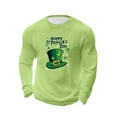 thumbnail image 4 of VBTAPA St Patricks Day Shirt for Men Long Sleeve Waffle Knit T-Shirt Mens Big and Tall Casual Streetwear Tops Green XXXXL, 4 of 6