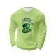thumbnail image 4 of Amzcrzy - Sudadera Para Hombre, Estilo Informal, Holgada, Elástica, Para Fitness, Para El Hogar, Con Estampado Del Día De San Patricio, Manga Larga Y Cuello Redondo, Color Verde, Xl, 4 of 5
