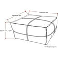 thumbnail image 2 of Trent Home Pouf de Table Basse Carré Boho Grand Format en Similicuir Brun Vieilli, 2 of 6