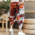 thumbnail image 6 of HOWPAY Mens Swim Trunks Quick Dry Hawaiian Print Swimsuits Elastic Waist Drawstring Breathable Loose Fit Summer Casual Bathing Suit Red M, 6 of 6