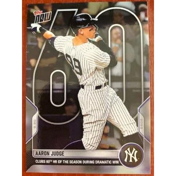 2022 Topps NOW #929 Aaron Judge (60 HRS HOME RUNS TIES BABE RUTH) MLB Baseball Trading Card New York Yankees