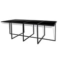thumbnail image 3 of vidaXL 13 Piece Outdoor Dining Set with Cushions Poly Rattan Black, 3 of 4