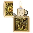 thumbnail image 3 of Zippo Tarot Card Brushed Brass Pocket Lighter, 3 of 6
