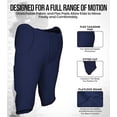 thumbnail image 3 of Exxact Sports Proline Youth Integrated Football Pants with 7 Flex Pads, Lightweight Football Practice Pants for Protection (Y2XS, Navy Blue), 3 of 7
