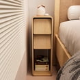 thumbnail image 5 of Fsbecl Mid Century Modern Night Stand with Slanted 2 Drawers, Set of 2, Natural, 5 of 10