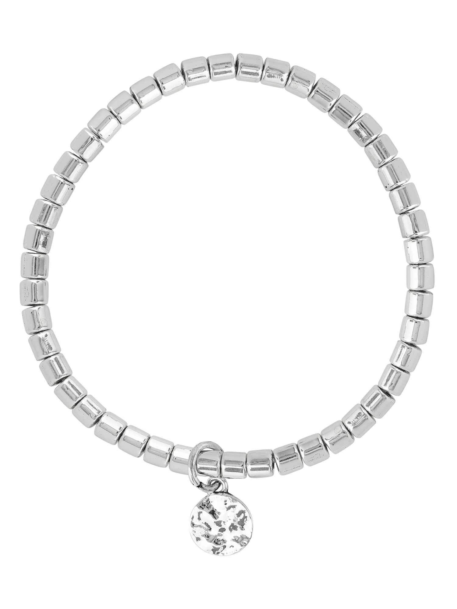 Jessica Simpson Women's 5-Pack Multi Bead Bracelet Stack with Charm Details