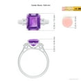 thumbnail image 4 of ANGARA Natural 2.9 Ct. Amethyst with Diamond Classic Ring in 14K White Gold for Women (Ring Size: 11), 4 of 9